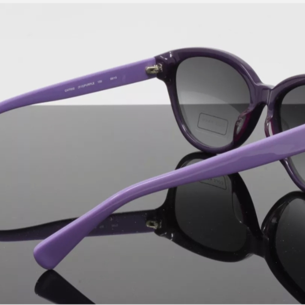 Cole Haan Sunglasses Purple Lavender Gradient Charcoal Gray Polarized UV Lenses - Picture 10 of 10